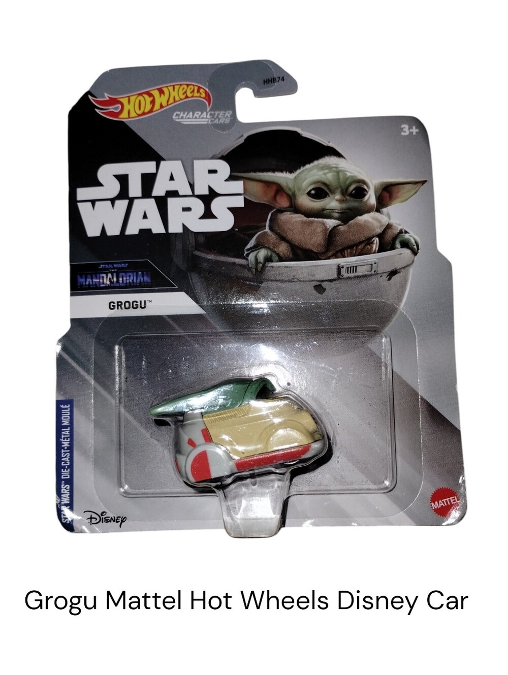Grogu Mattel Hot Wheels Character Car Disney Toy Nib